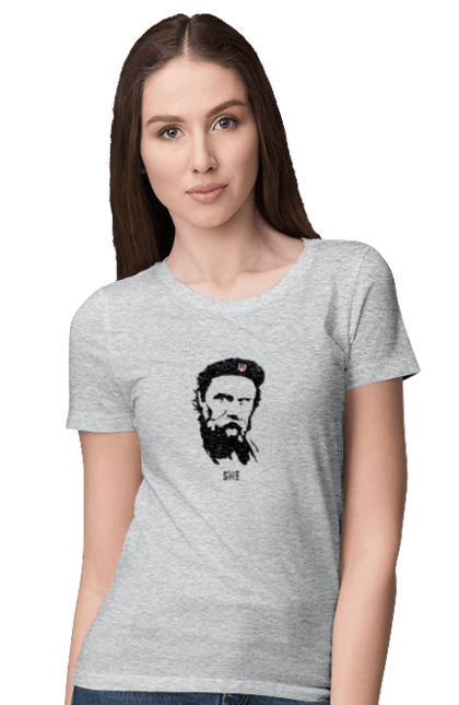 Women`s t-shirt with prints Shevchenko. Beret, cobzar, shevchenko, taras, ukraine. 2070702