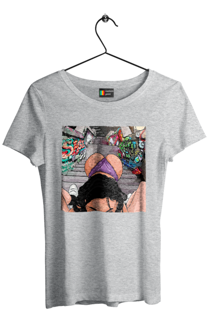 Футболка женская с принтом Девушка На Коленях Перед Парнем. 18, голая, жопа, на коленях, сосать. 2070702