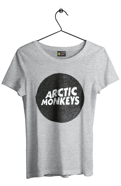 Футболка женская с принтом Arctic Monkeys. Arctic monkeys, арктические мартышки, гаражный рок, группа, инди-рок, музыка, постпанк-ривайвл, психоделический рок, рок. 2070702