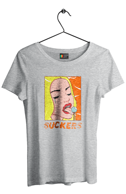 Women`s t-shirt with prints Suckers. Chupa chups, cool, funny, humor, meme, sackers. 2070702