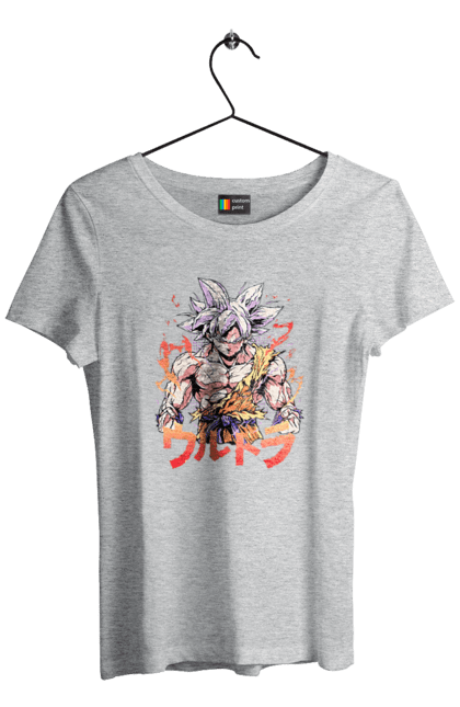 Women's t-shirt with prints Dragon Ball Son Goku. Anime, dragon ball, goku, manga, son goku, tv series. 2070702