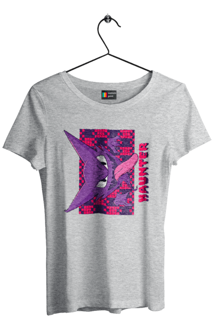 Women's t-shirt with prints Haunter. Anime, games, haunter, nintendo, pokemon, pokemon go. 2070702