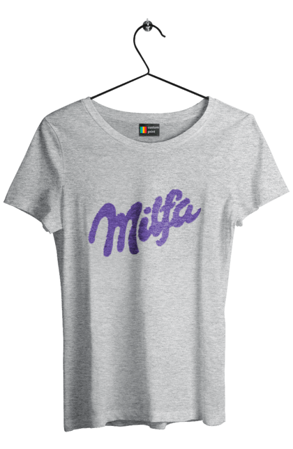 Футболка жіноча з принтом "Milfa". Гумор, для жінок, жіноча, меми, мілка, мілфа, прикол, смішне, смішні. 2070702