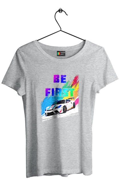 Women`s t-shirt with prints Race. Automobile, race, sport car, sports car. 2070702