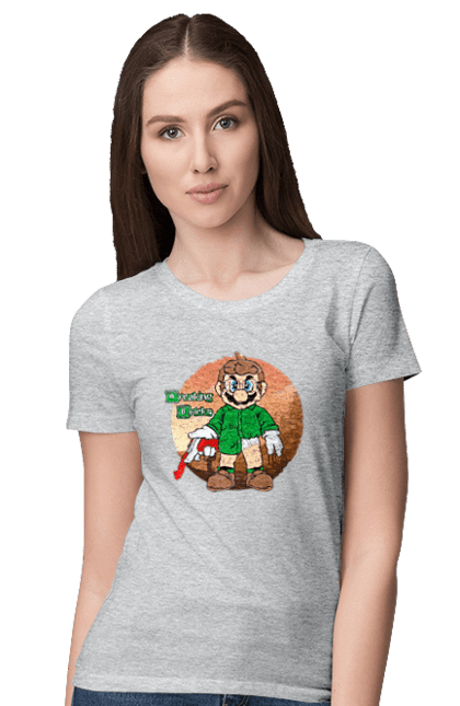 Women's t-shirt with prints Breaking Bad Mario. Breaking bad, character, game, mario, mario bros, nintendo, super mario bros. 2070702