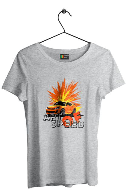 Women`s t-shirt with prints The art of speed. Auto, car, driver, motorist, speed. 2070702