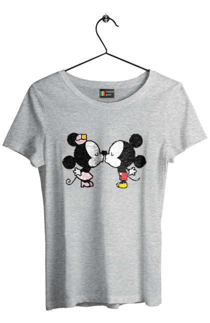 Футболка жіноча з принтом "38". Mickey mouse, minnie mouse, дісней, міккі, міккі маус, мінні маус, мультфільм. 2070702