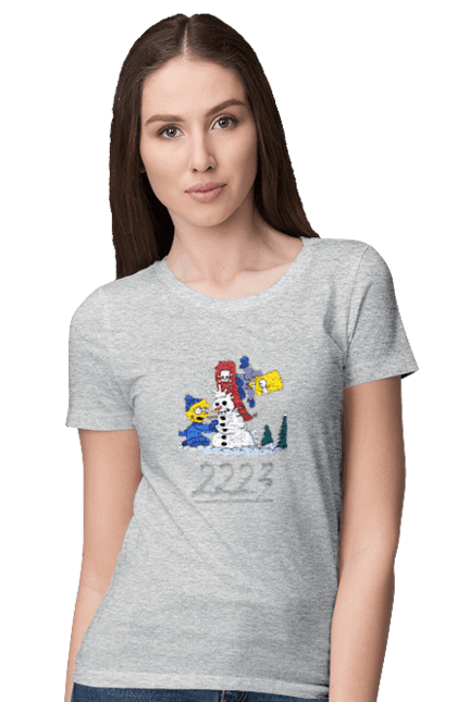 Футболка жіноча з принтом "СімпСони". 2023, мода, новий рік, сімпсони, стиль, україна. CustomPrint.market