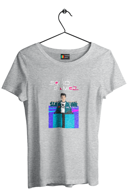Women`s t-shirt with prints Squid Game Seong Gi hun. 456, netflix, player 456, seong gi hun, seong gi-hun, squid game, tv series. 2070702