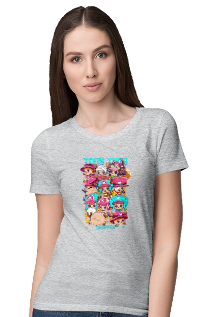 Women's t-shirt with prints One Piece Tony Tony Chopper. Adventures, anime, fantasy, light novel, manga, one piece, tony tony chopper, tv series. 2070702