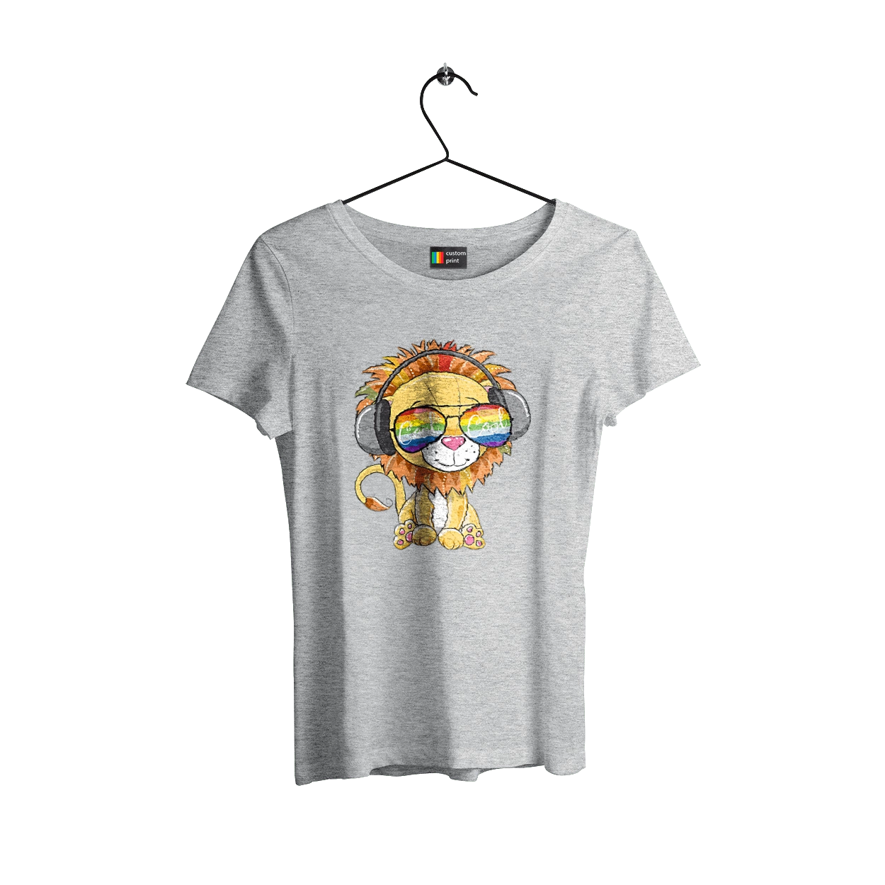 Lion In Glasses And Headphones