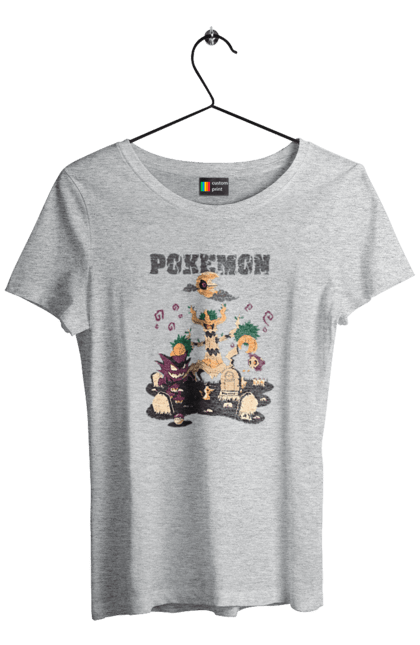 Women's t-shirt with prints Pokemon. Anime, fushigibana, games, gengar, nintendo, pokemon, pokemon go. 2070702