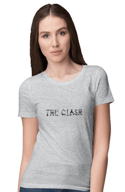 Футболка женская с принтом The Clash. Clash, группа, даб, музыка, панк, панк-рок, реггей, рок, рок-н-ролл. 2070702