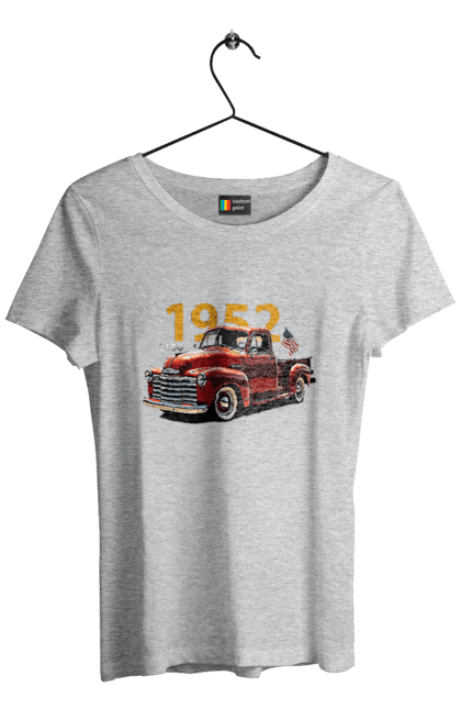 Футболка жіноча з принтом "Chevrolet 3100". Chevrolet, chevrolet 3100, авто, авто, вантажівка, пікап, шевроле. 2070702