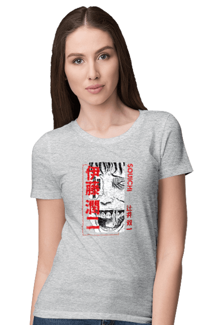 Women's t-shirt with prints Junji Ito Collection. Anime, horror, junji ito, manga, souichi tsujii. 2070702