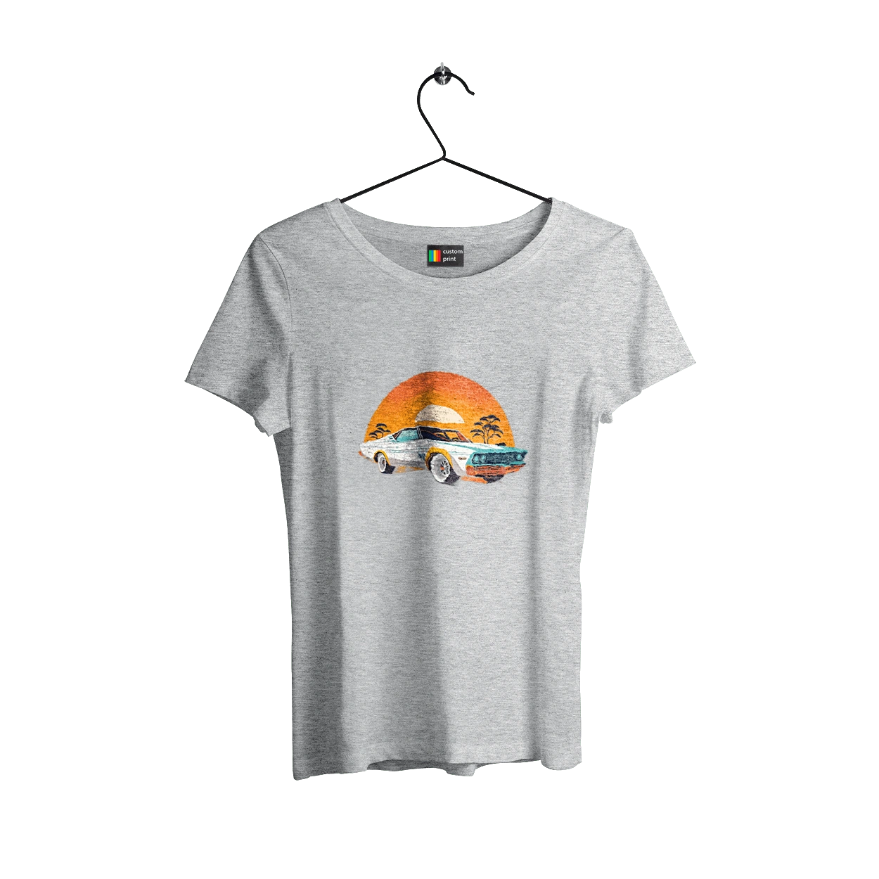 Beautiful car at sunset