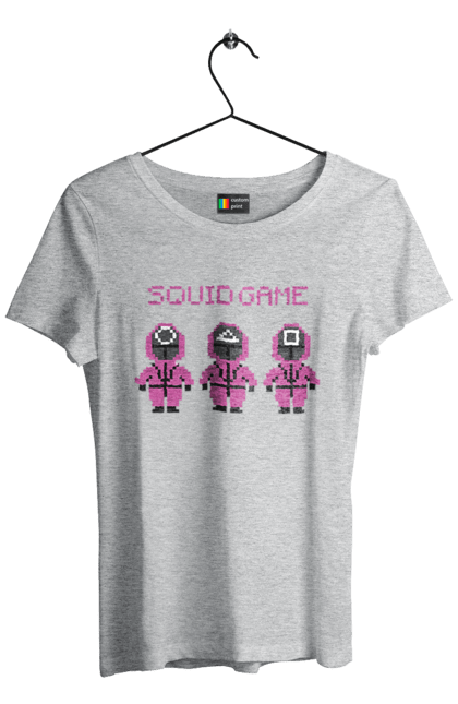 Women`s t-shirt with prints Squid Game. Netflix, security guard, squid game, tv series. 2070702