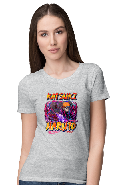 Women's t-shirt with prints Naruto Yahiko. Akatsuki, anime, character, manga, naruto, ninja, pain, tv series, yahiko. 2070702