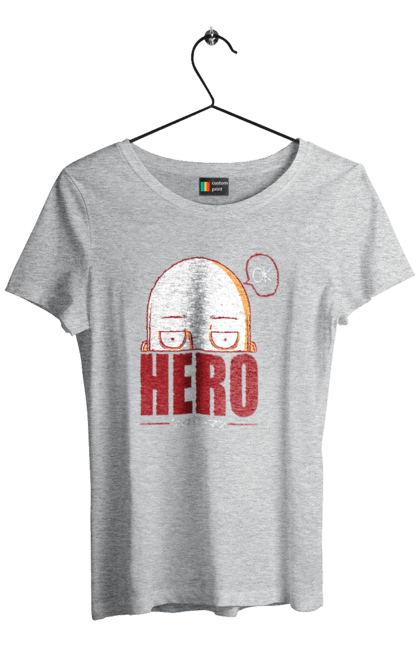 Women's t-shirt with prints One Punch Man. Anime, comedy, manga, one punch man, one punch-man, one-punch man, opm, parody, saitama, superheroes. 2070702