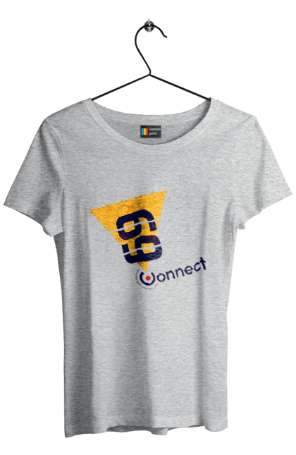 Футболка жіноча з принтом "69  є контакт". Жарт, контакт, прикол, секс. 2070702