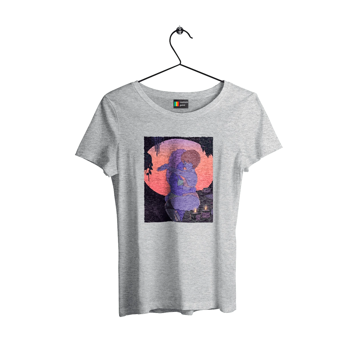 Purple Girls Hugging