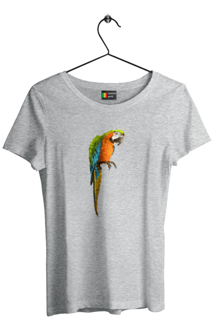 Women`s t-shirt with prints Just A Parrot. Birdie, parrot. 2070702
