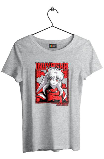 Футболка жіноча з принтом "Inuyasha". Anime, inuyasha, manga, rumiko takahashi, аніме, демон охоронець, манга, руміко такахасі. 2070702