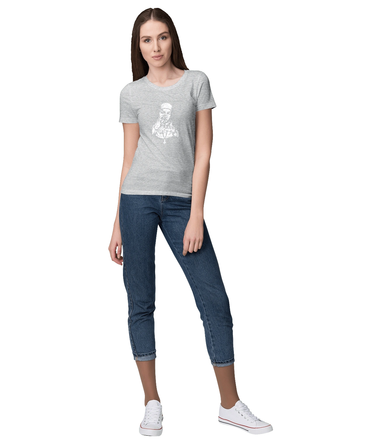 The nun sniffs the powder