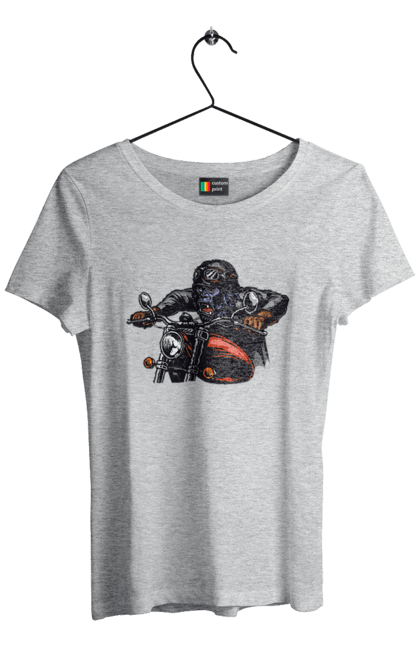 Women`s t-shirt with prints Gorilla On A Moped. Gorilla, moped, speed. 2070702