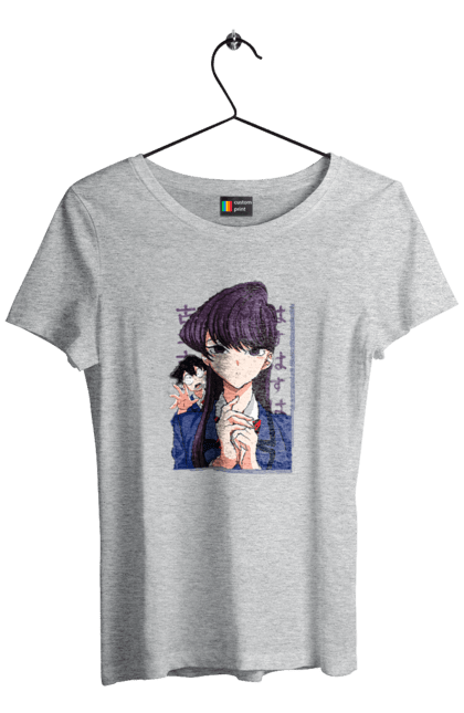 Women's t-shirt with prints Komi Can’t Communicate. Anime, communication problems, komi can’t communicate, komi has problems, manga, shoko komi. 2070702