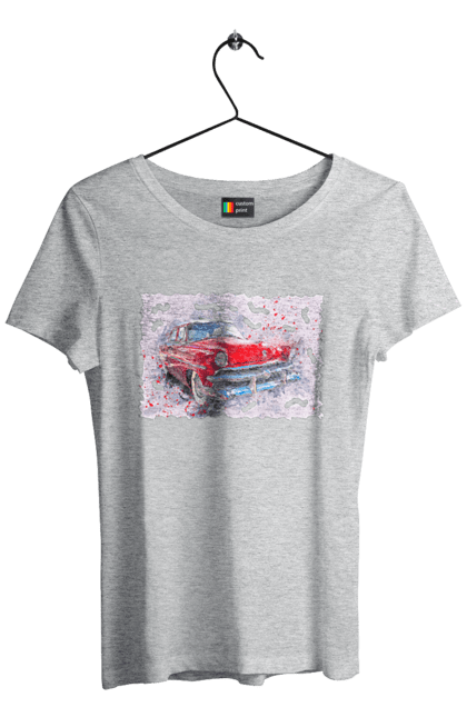 Women`s t-shirt with prints Car gas. Car, car gas, gas, road, victory, wheel. 2070702