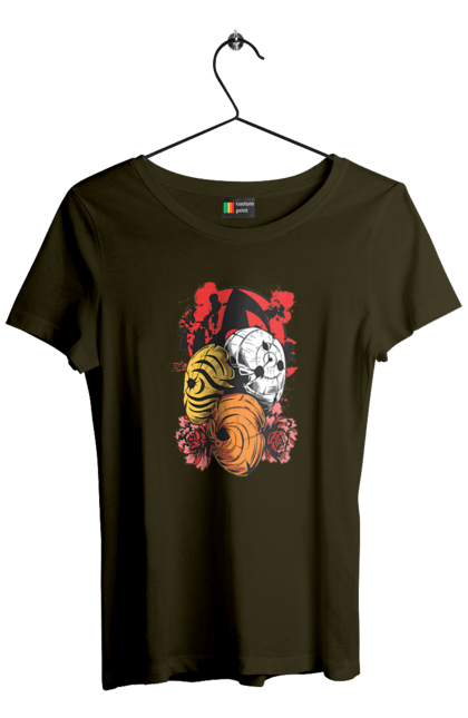 Women's t-shirt with prints Naruto Obito Uchiha. Anime, character, manga, naruto, ninja, obito, obito uchiha, tv series, uchiha. 2070702