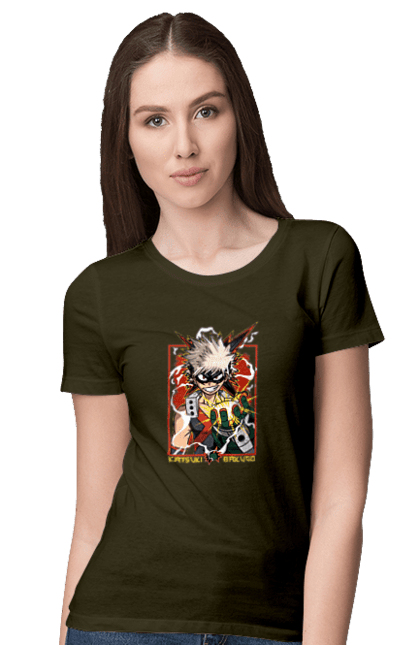 Women's t-shirt with prints My hero academy Bakugo. Anime, bakugo, katsuki, katsuki bakugo, manga, mga, my hero academy, yue academy. 2070702