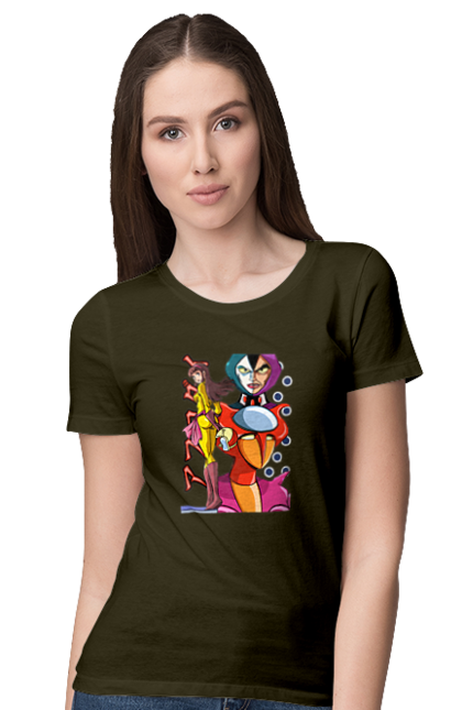 Women's t-shirt with prints Mazinger Z Aphrodite. Anime, aphrodite, manga, mazinger z, mecha, robots. 2070702