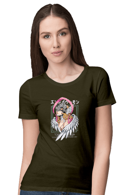 Women's t-shirt with prints Digimon Angewomon. Angewomon, bandai, digimon, digital monsters, media franchise, virtual pets. 2070702