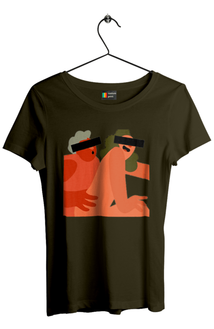 Футболка жіноча з принтом "Кохання та прихована камера". Prikol, smex, гумор, дружба, жуйка, любов, мир, нас не впізнають, прихована камера, секс. 2070702