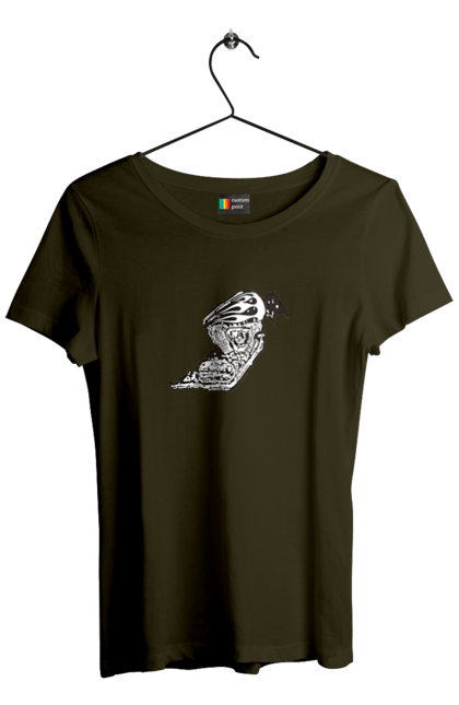 Футболка жіноча з принтом "Двигун мотоцикла". Байк, бензобак, двигун мотоцикла, харлей девідсон, циліндри, чопер. 2070702