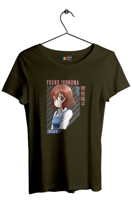 Women's t-shirt with prints Kiniro Mosaic Yoko Inokuma. Anime, gold mosaic, kiniro mosaic, kinmoza, manga, yoko, yoko inokuma. 2070702