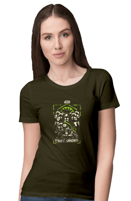 Women's t-shirt with prints Star Wars First Order. First order, military dictatorship, movie, star wars, stormtroopers. 2070702