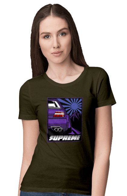 Women's t-shirt with prints Car JDM. Automobile, car, japan, jdm, supreme. 2070702