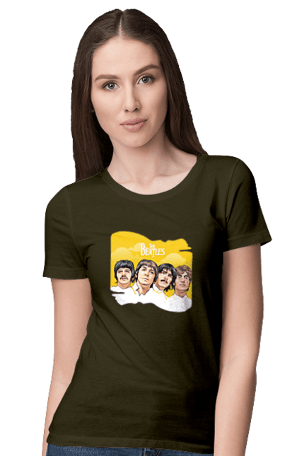 Women's t-shirt with prints The Beatles. Beatles, george harrison, john lennon, liverpool four, music, paul mccartney, ringo starr. 2070702