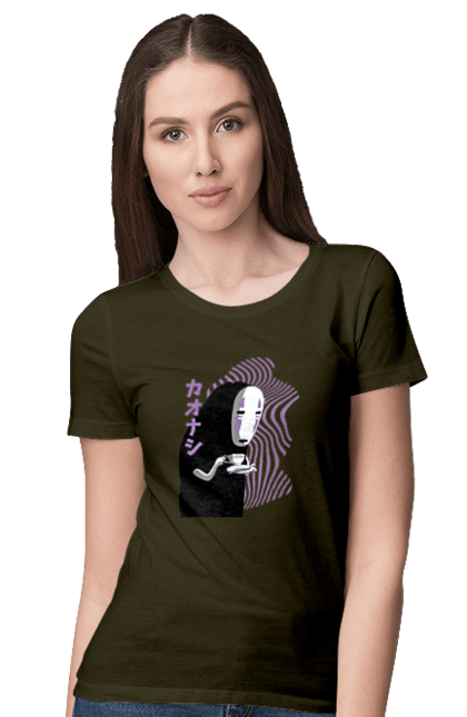 Women's t-shirt with prints Spirited Away Kaonashi. Faceless, kaonashi, spirited away. 2070702