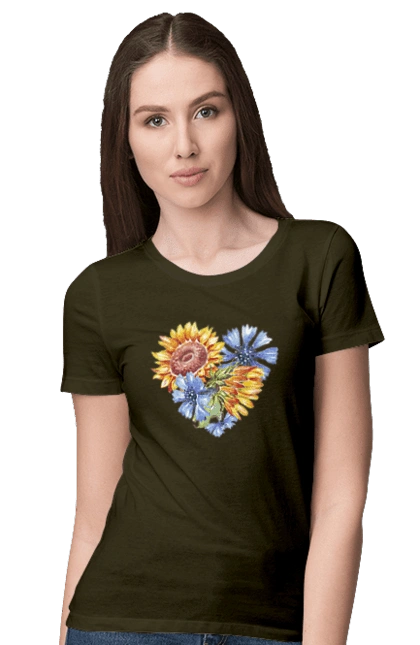 Серце соняшники та фіалки