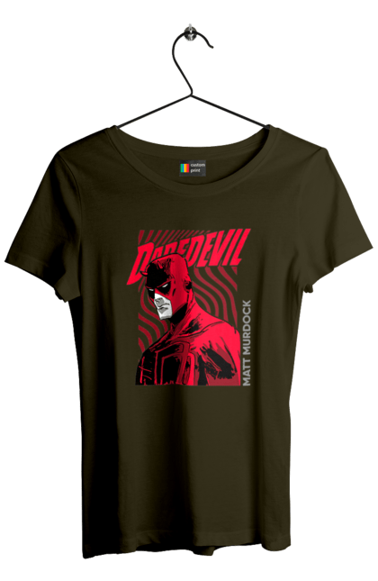 Women's t-shirt with prints Daredevil. Daredevil, lawyer, marvel, matt murdock, superhero, television series, tv series. 2070702