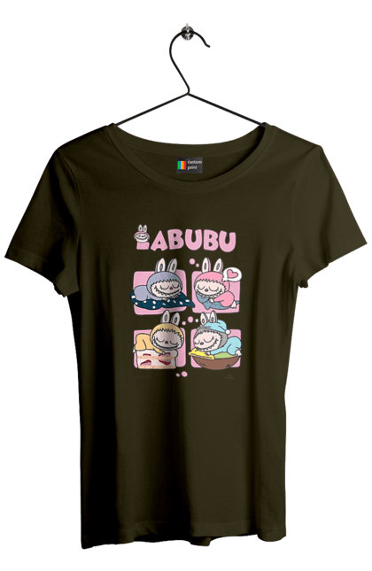 Футболка жіноча з принтом "Сон Labubu". Labubu, weird cute, іграшки, лабубу. 2070702