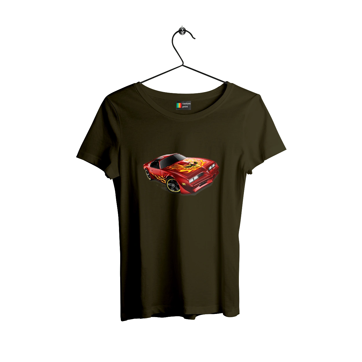 The car is red, high speed