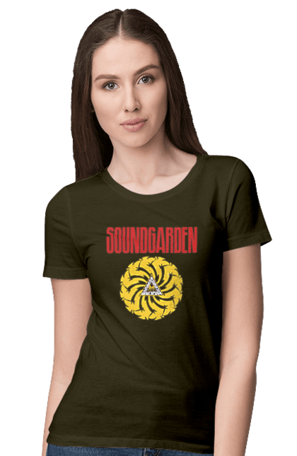 Women's t-shirt with prints Soundgarden. Alternative rock, group, grunge, hard rock, metal, music, rock, sound garden, soundgarden. 2070702