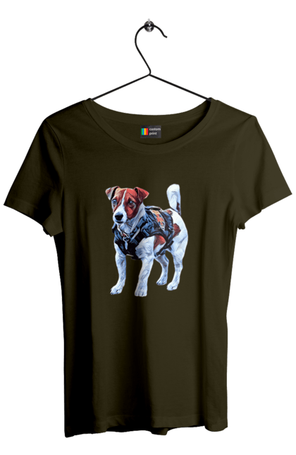 Футболка жіноча з принтом "Пес Патрон". Зсу, патрон, пес, пес патрон, україна. 2070702