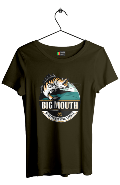 Футболка жіноча з принтом "Рибалка". Вилика рибалка, рибалка, хоббі. 2070702