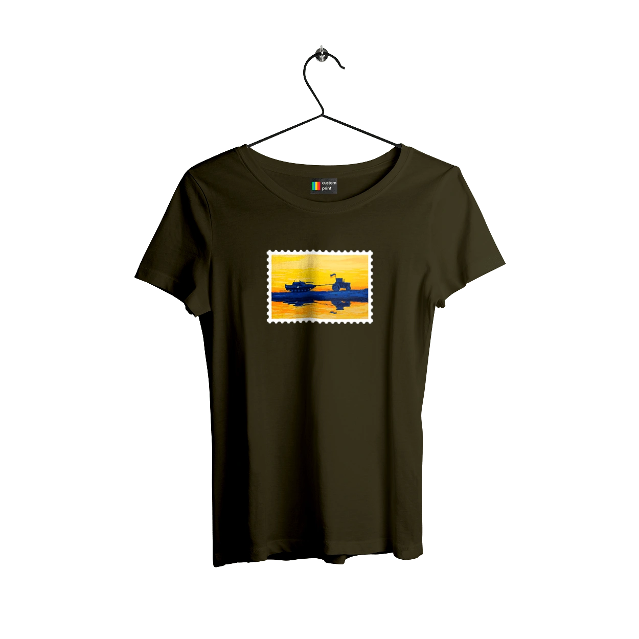 New brand, tractor pulling tank